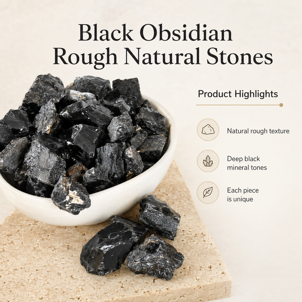 Black Obsidian Rough Rocks (Detoxification and Encouraging Personal Growth)