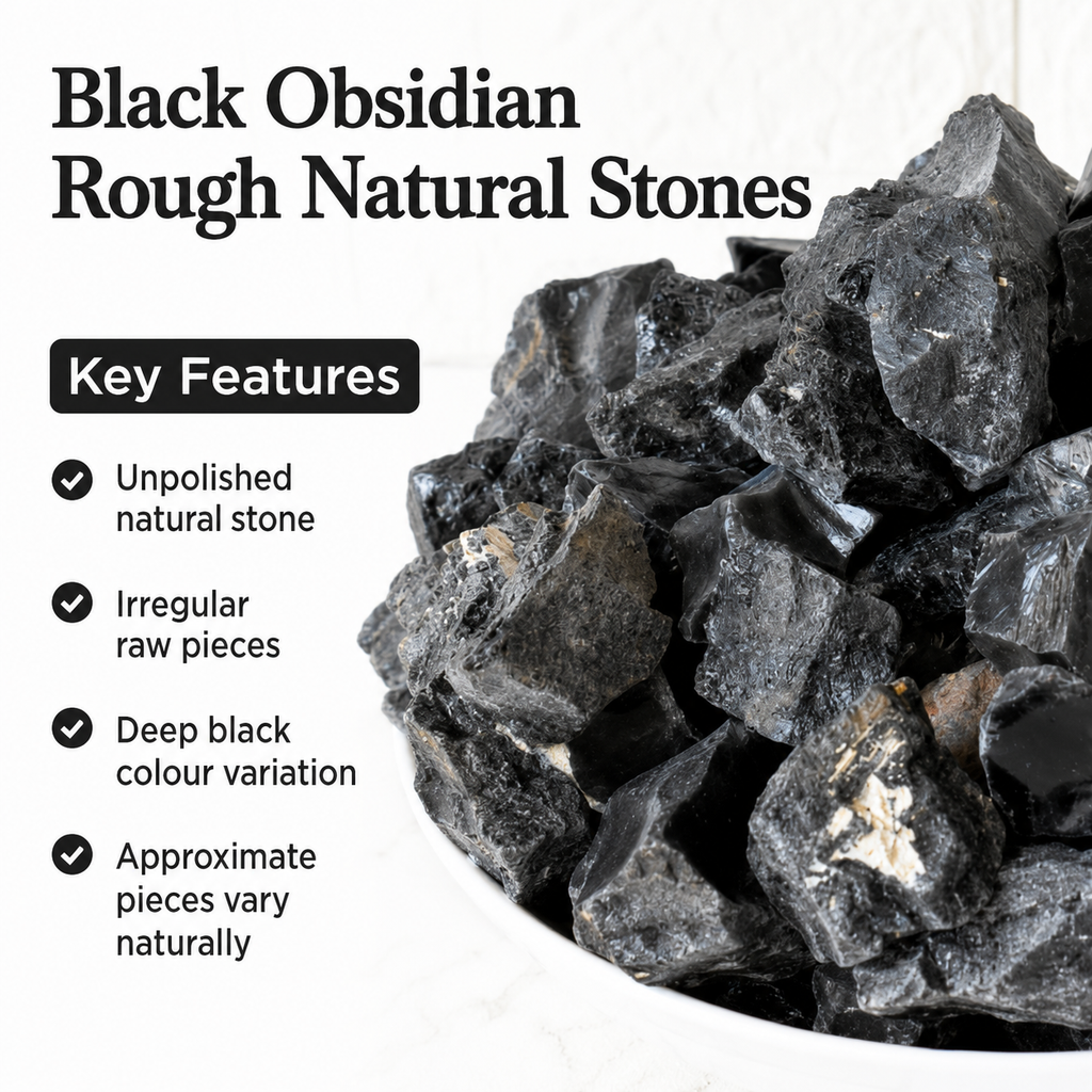 Black Obsidian Rough Rocks (Detoxification and Encouraging Personal Growth)