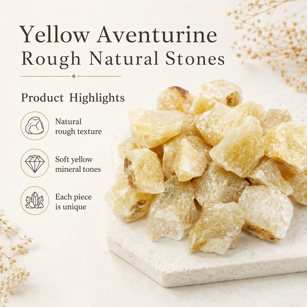 Yellow Aventurine Rough Rocks (Power and Weight Control)