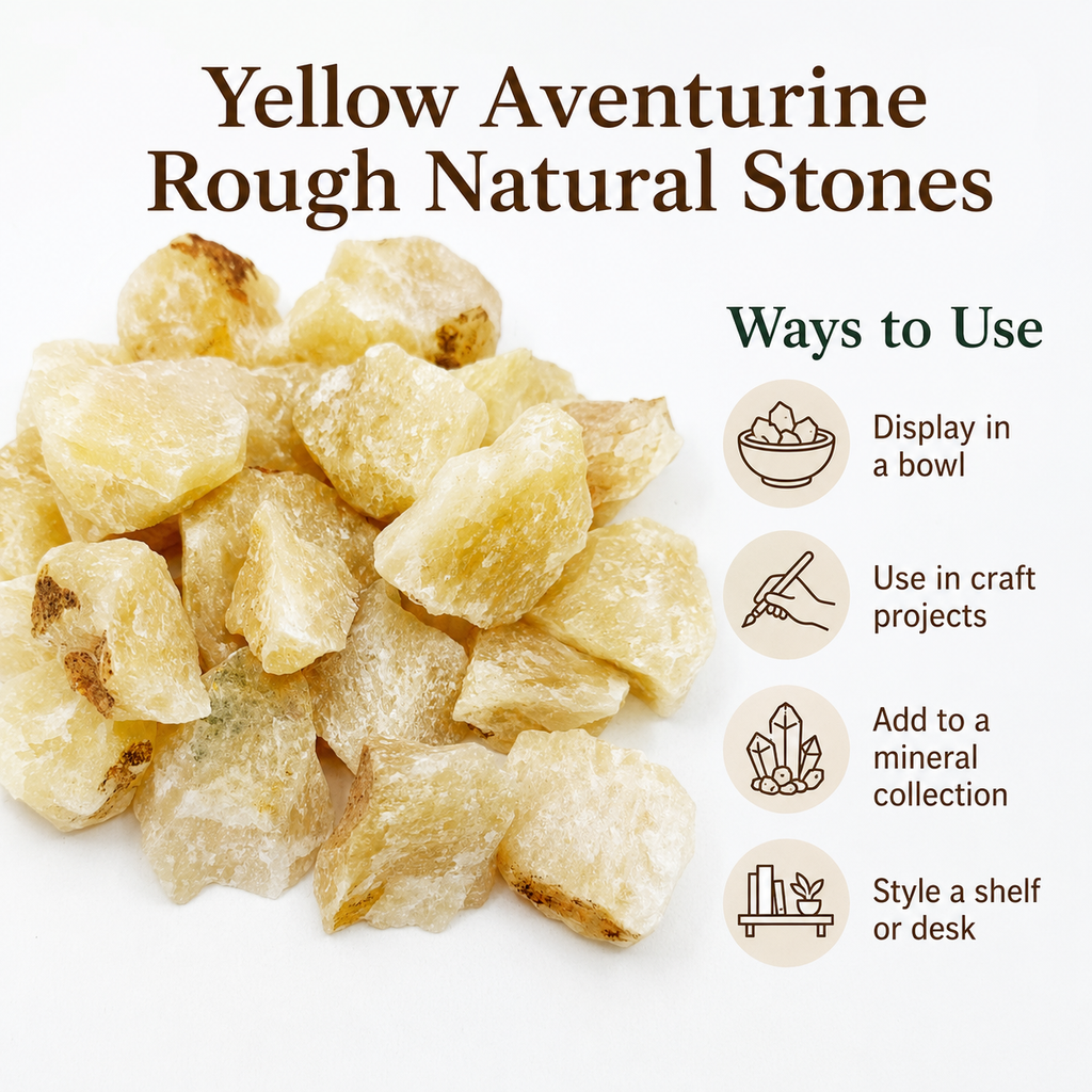 Yellow Aventurine Rough Rocks (Power and Weight Control)
