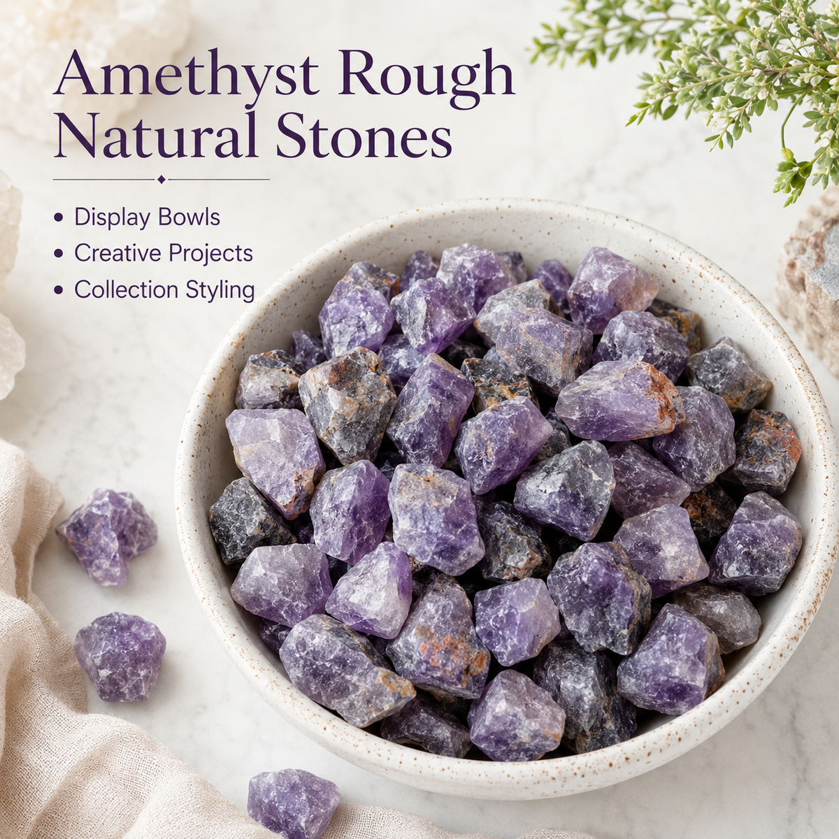 Raw Amethyst Rough Rocks (Serenity and Calm)