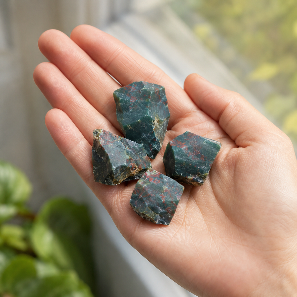 Bloodstone Rough Rocks (Grounding and Protecting)
