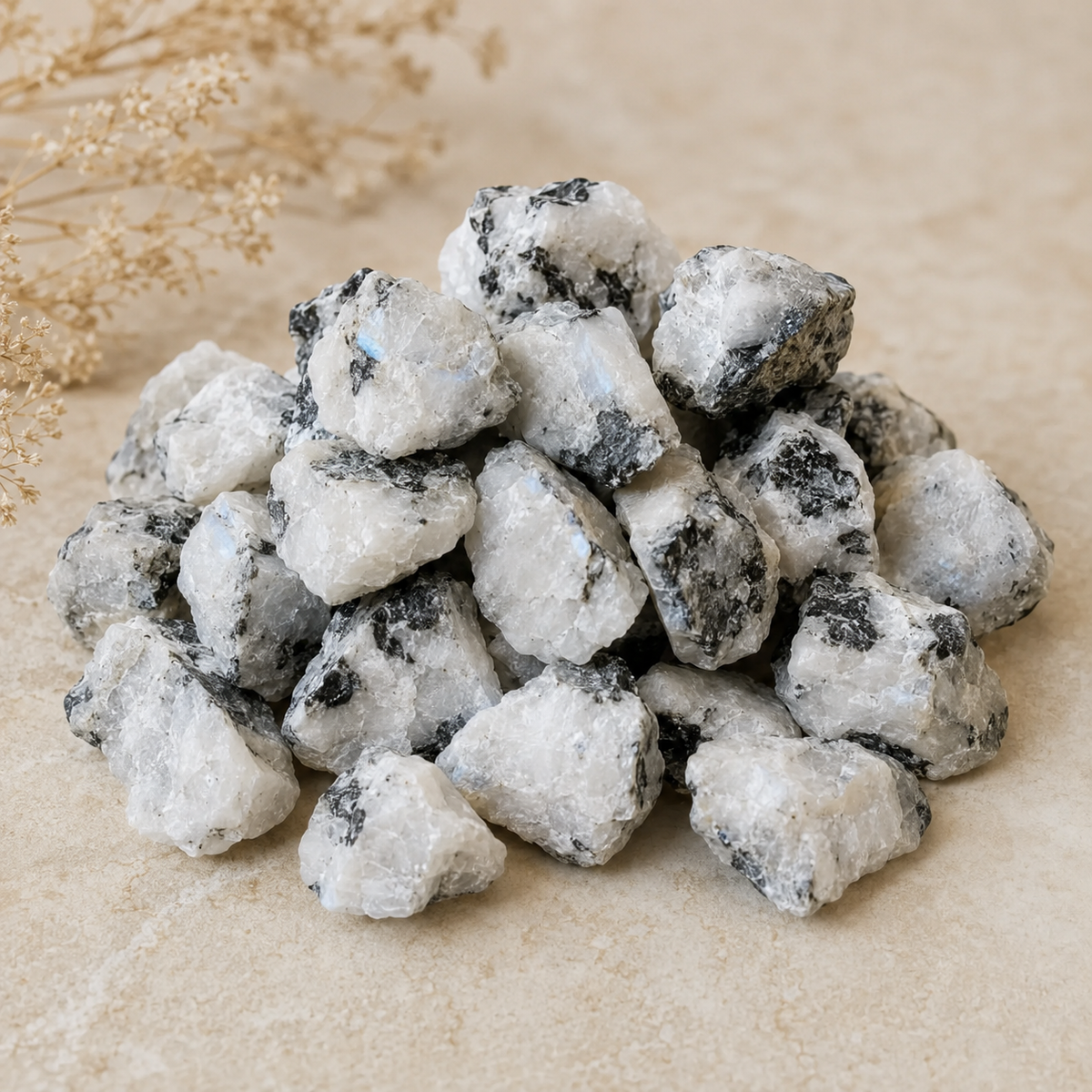 Rainbow Moonstone Rough Rocks (Compassion and Inner Confidence)