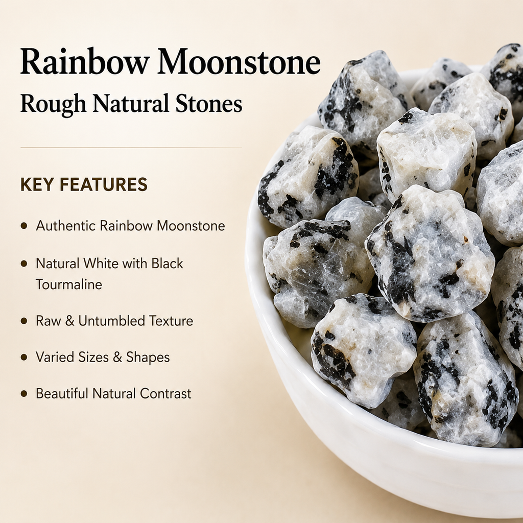 Rainbow Moonstone Rough Rocks (Compassion and Inner Confidence) | Rough Chunks | Wiccan Center