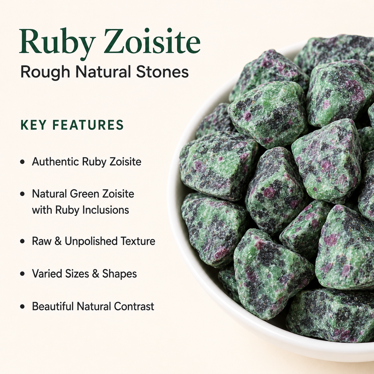 Ruby Zosite Rough Rocks (Psychic Abilities and Channeling )