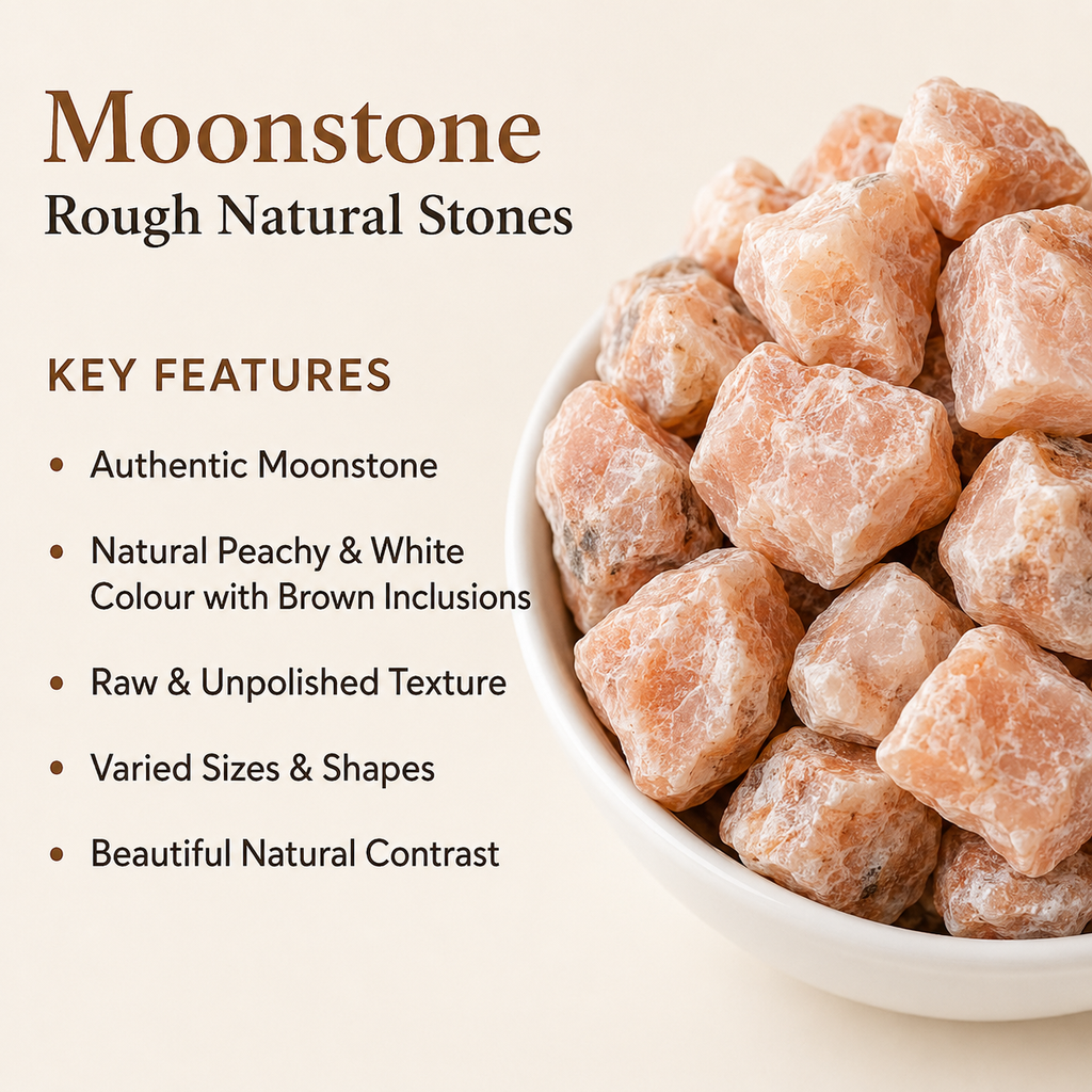 Moonstone Rough Rocks (Self-Healing and Inner Peace)
