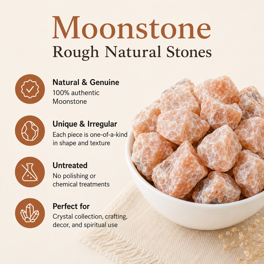 Moonstone Rough Rocks (Self-Healing and Inner Peace)