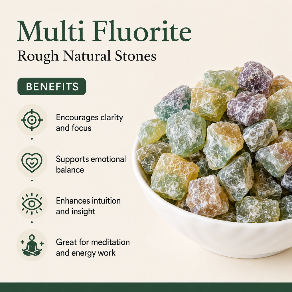Multi Fluorite Rough Rocks (Grounding and Clarity)