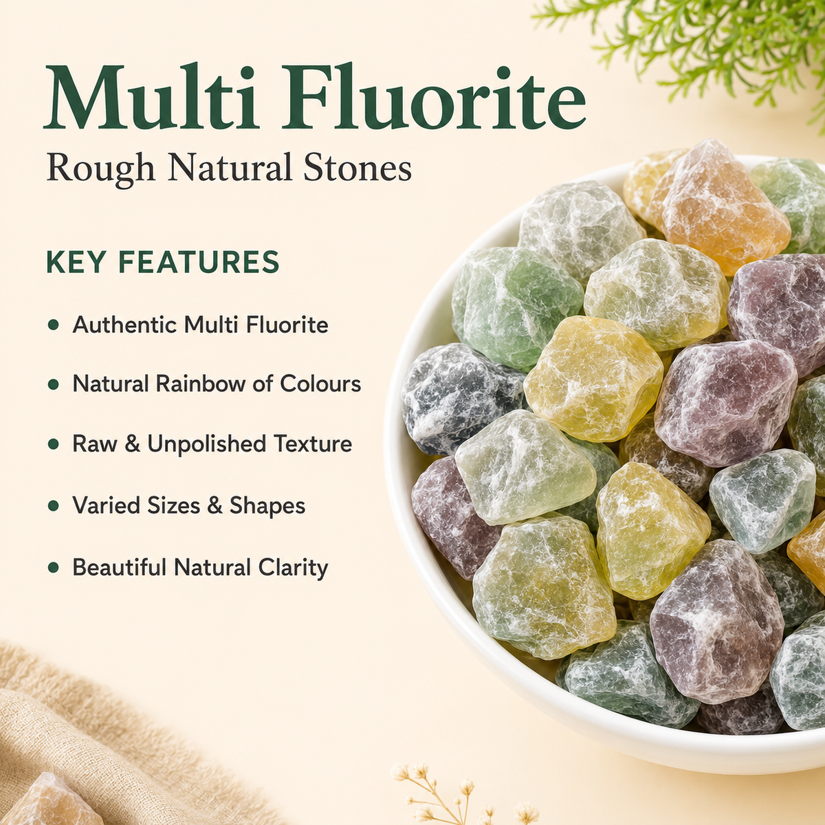 Multi Fluorite Rough Rocks (Grounding and Clarity)