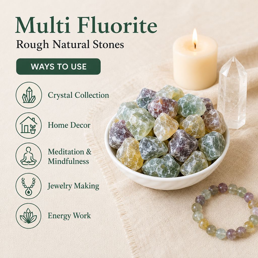 Multi Fluorite Rough Rocks (Grounding and Clarity)