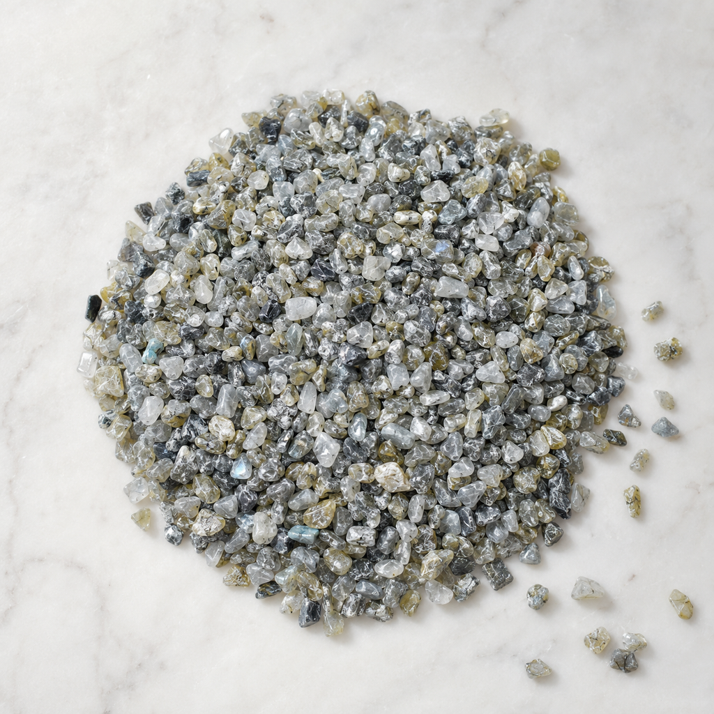 Raw Labradorite Crystal Chips.