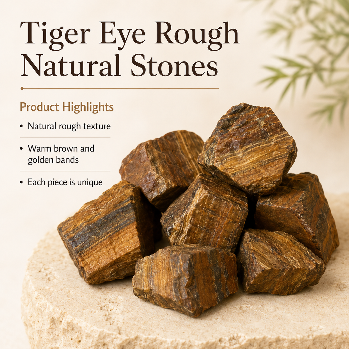 Tiger Eye Rough Rocks (Intuition and Prosperity)