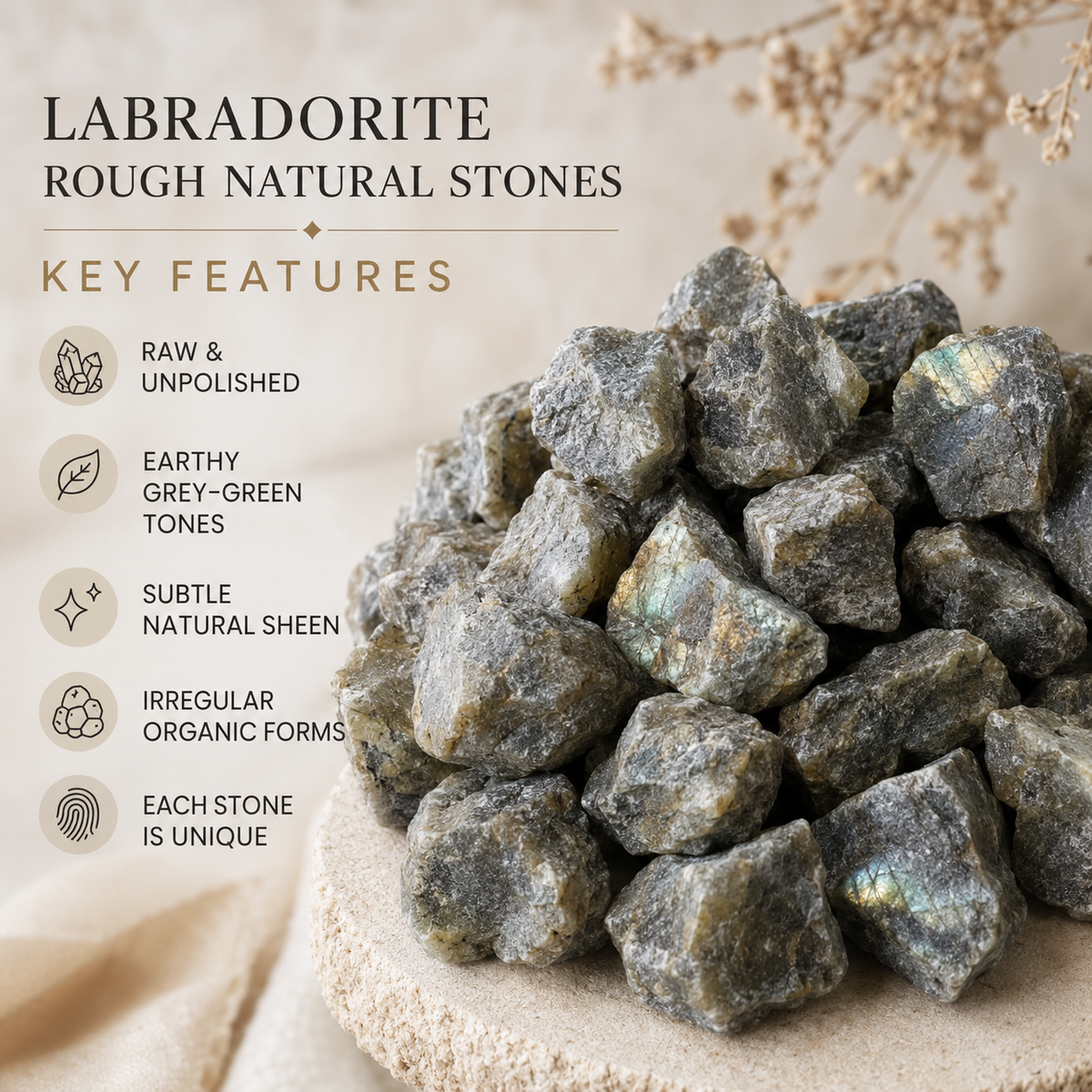 Labradorite Raw Stones (Meditate and Balance)