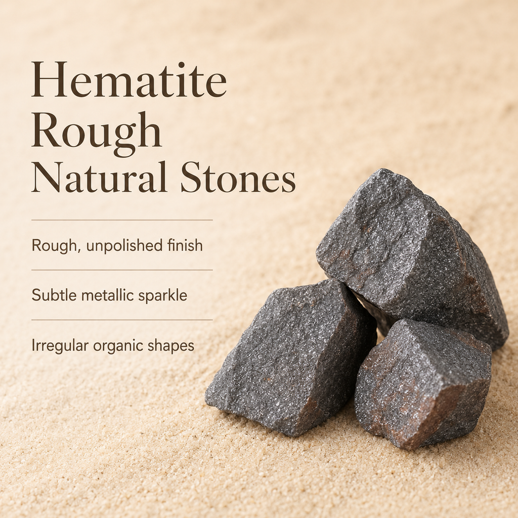 Hematite Rough Rocks (Focuses Energy and Emotions)