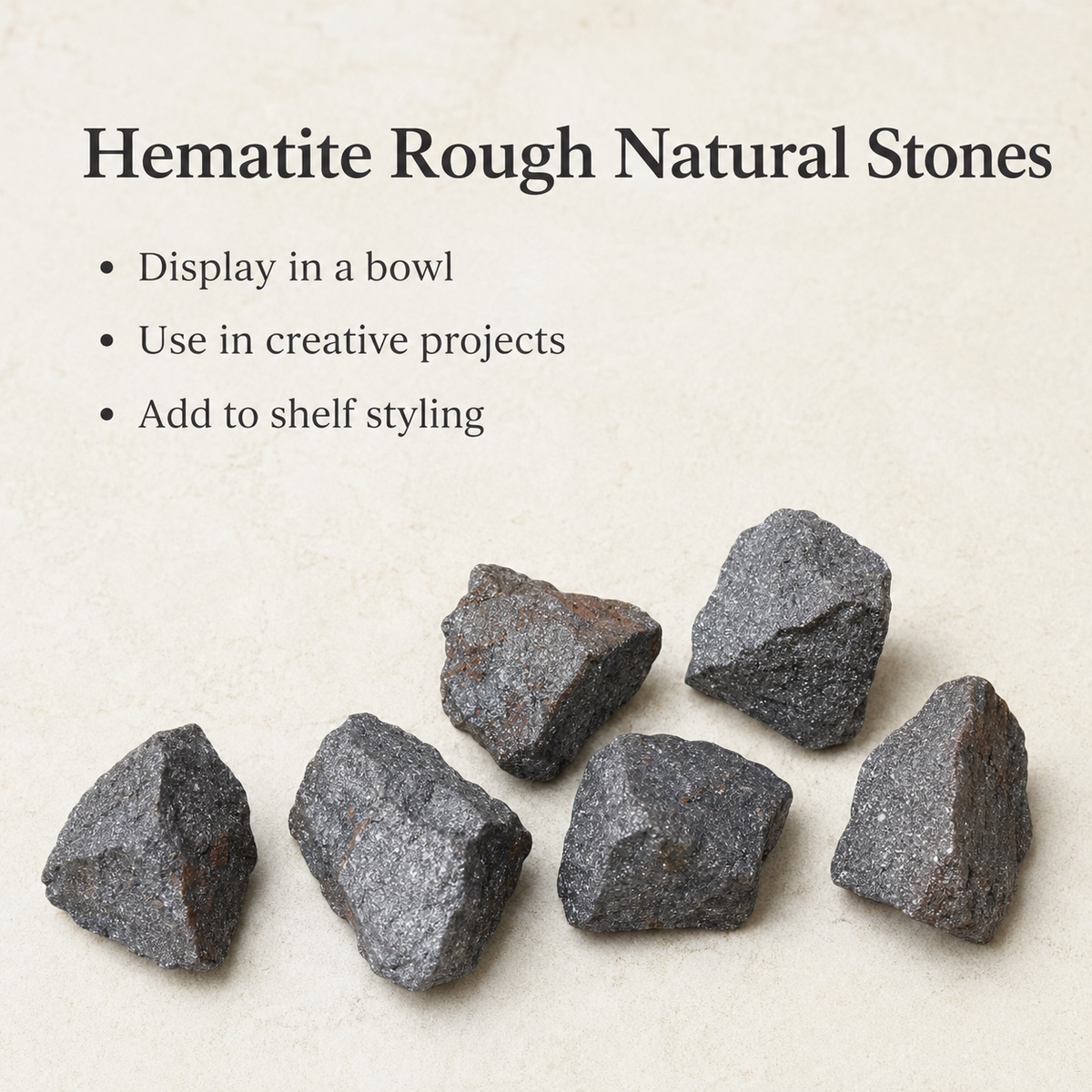 Hematite Rough Rocks (Focuses Energy and Emotions)