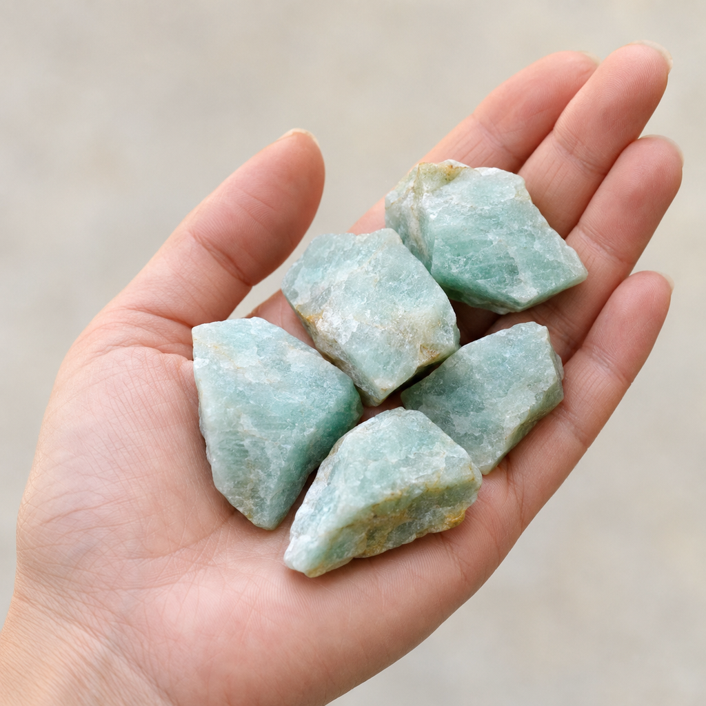 Raw Amazonite Rough Rocks (Luck  and Success)