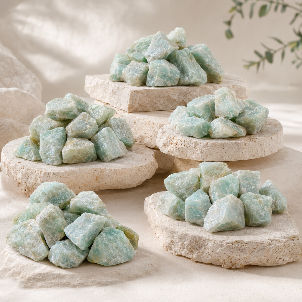 Raw Amazonite Rough Rocks (Luck  and Success)