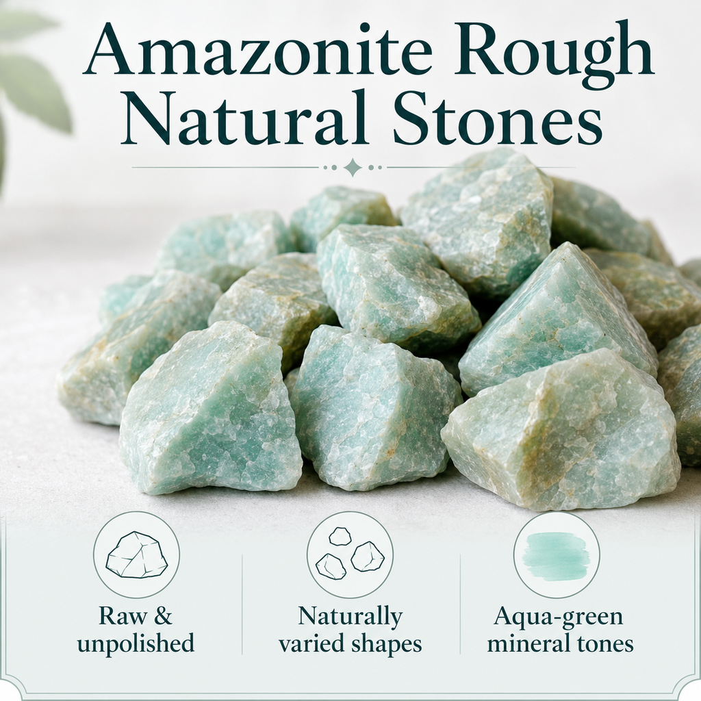 Raw Amazonite Rough Rocks (Luck  and Success)