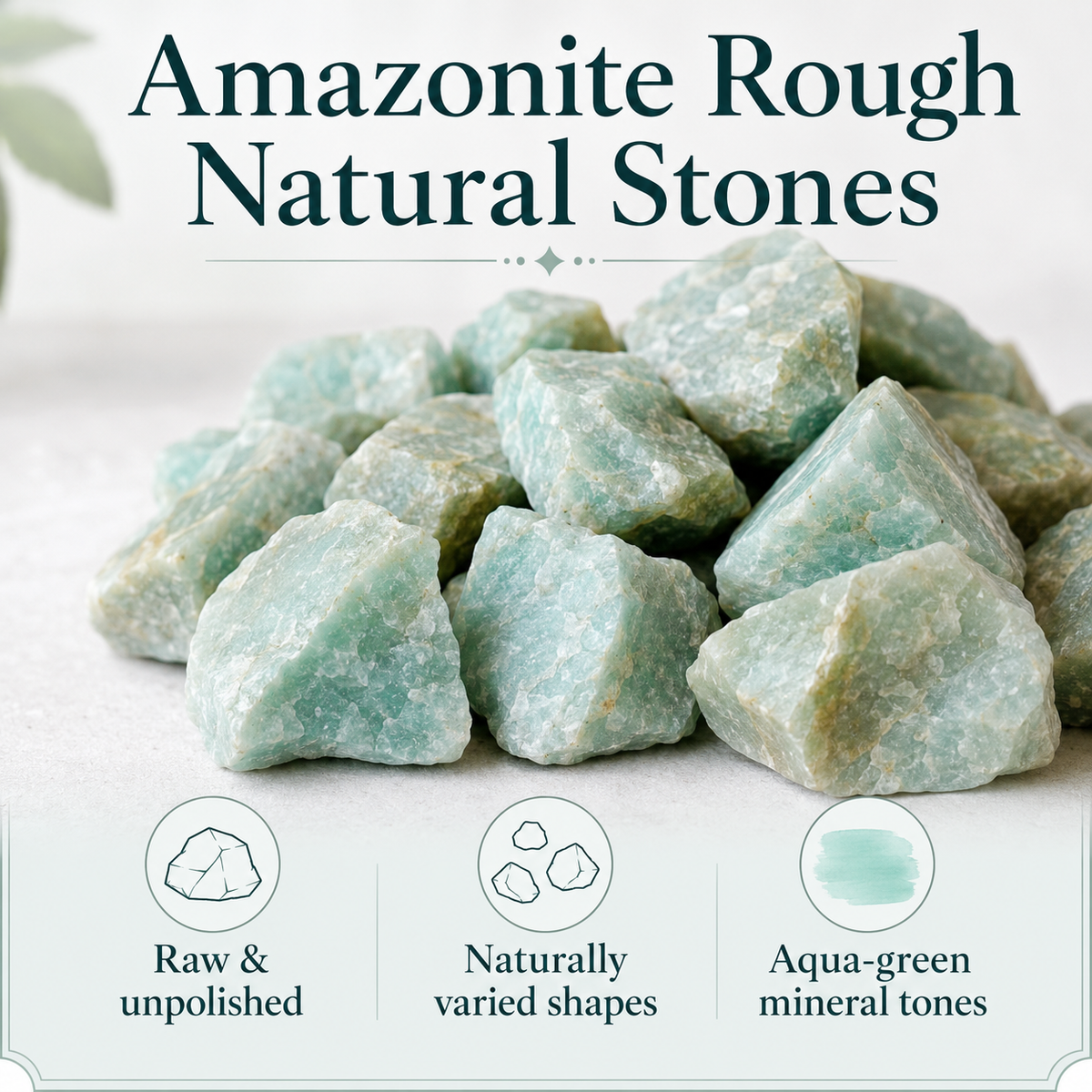 Raw Amazonite Rough Rocks (Luck  and Success)