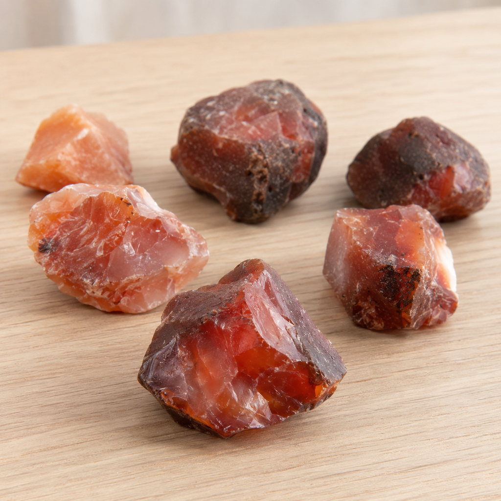 Carnelian Rough Rocks (Motivation and Stimulates Creativity) | Rough Chunks | Wiccan Center