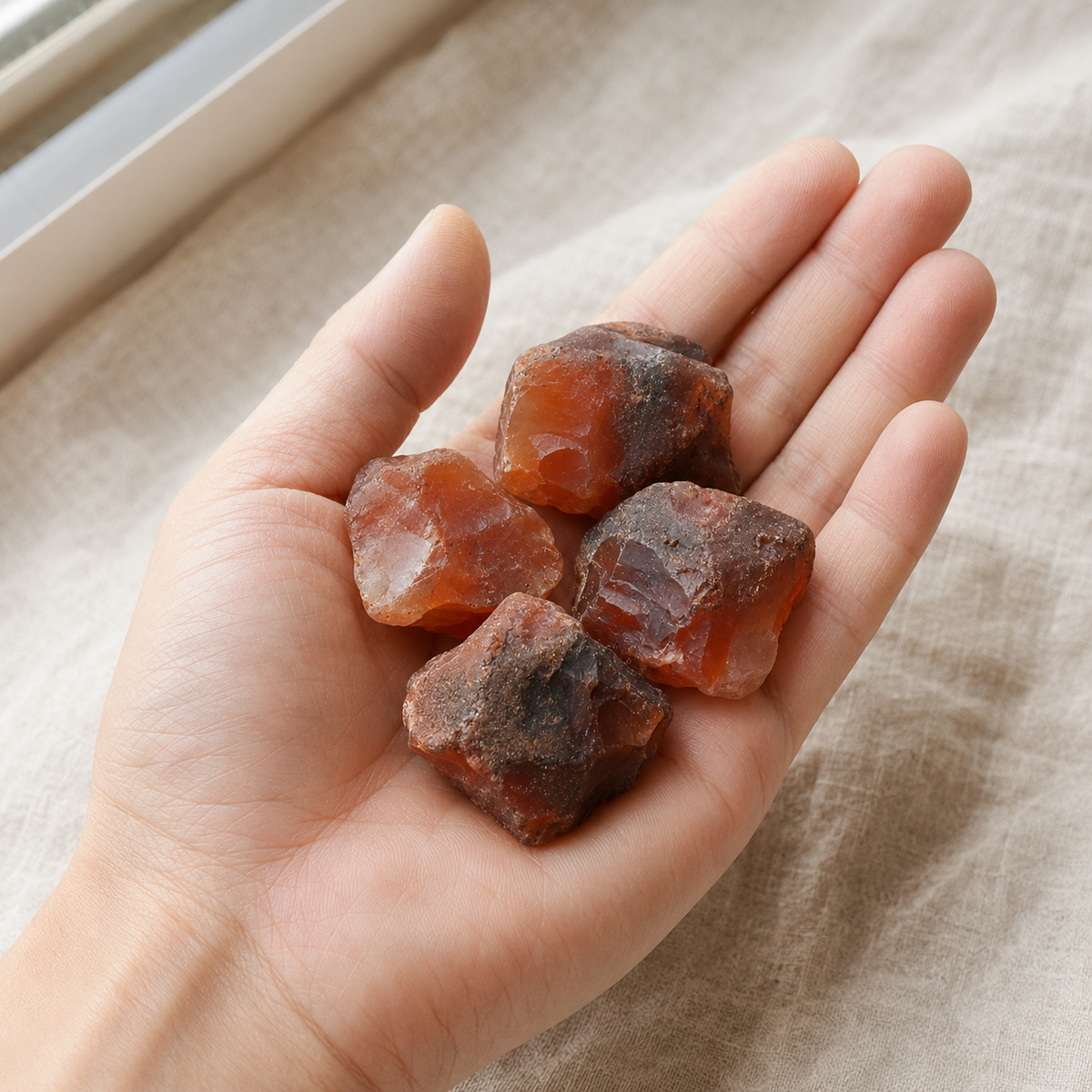 Carnelian Rough Rocks (Motivation and Stimulates Creativity) | Rough Chunks | Wiccan Center
