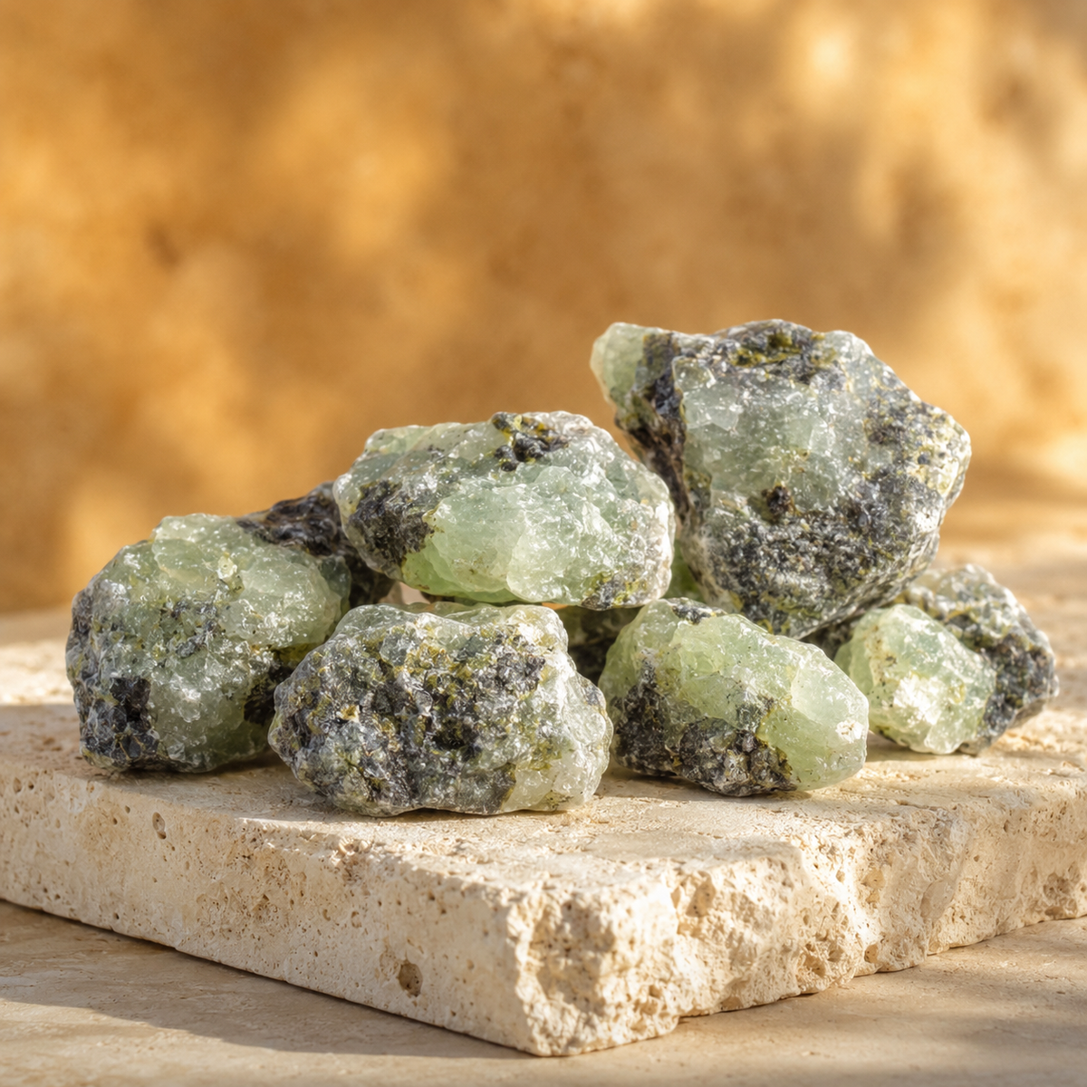 Phrenite Rough Rocks (Living in the Present am and Prosperity)