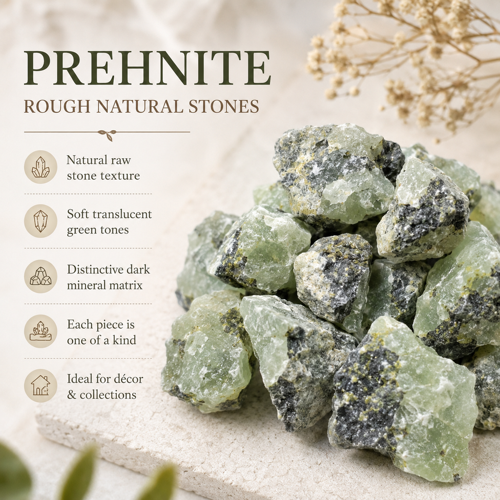 Phrenite Rough Rocks (Living in the Present am and Prosperity)