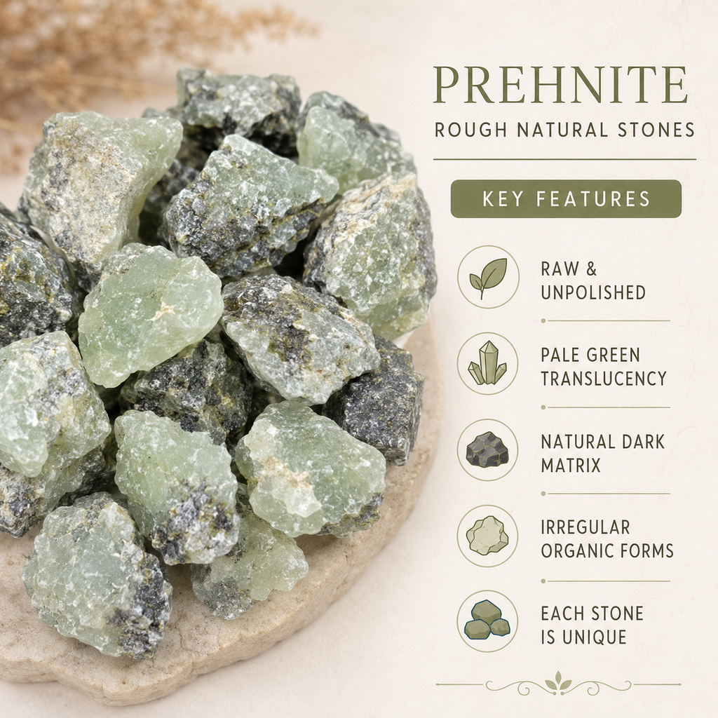 Phrenite Rough Rocks (Living in the Present am and Prosperity)