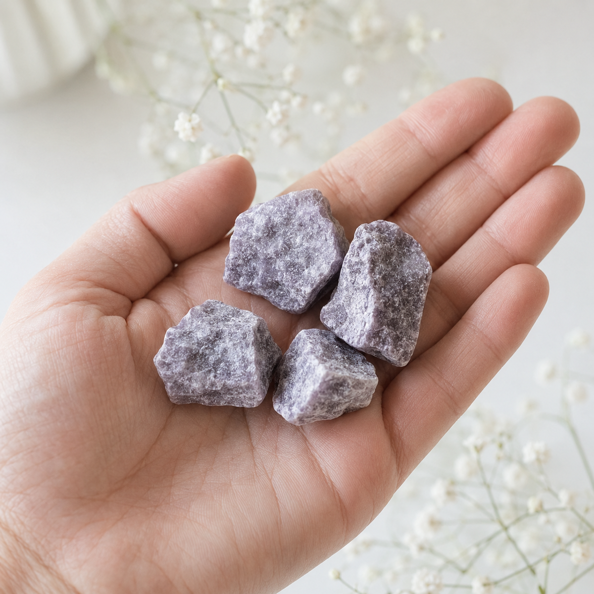 Lepidolite Rough Rocks (Emotional Balance and Inner Peace)