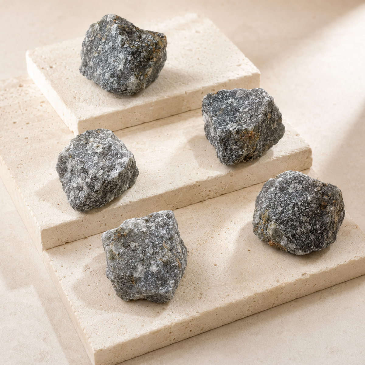Black Rutile Rough Rocks (Promotes Strength and Growth)