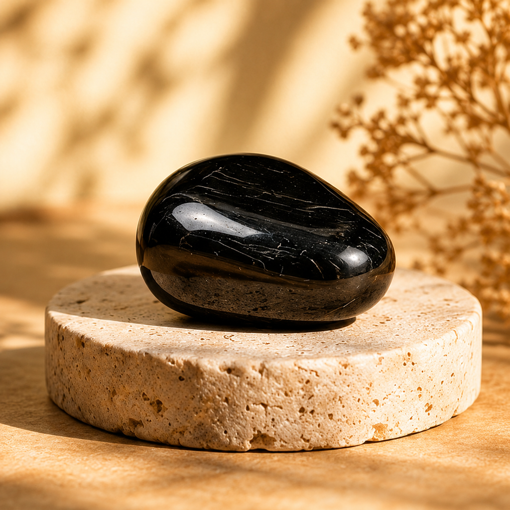 Black Tourmaline Tumbled Crystals (Strength and Protection)