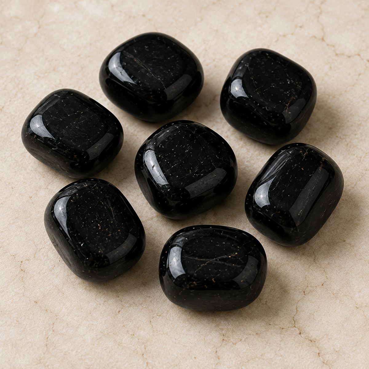 Black Tourmaline Tumbled Crystals (Strength and Protection)