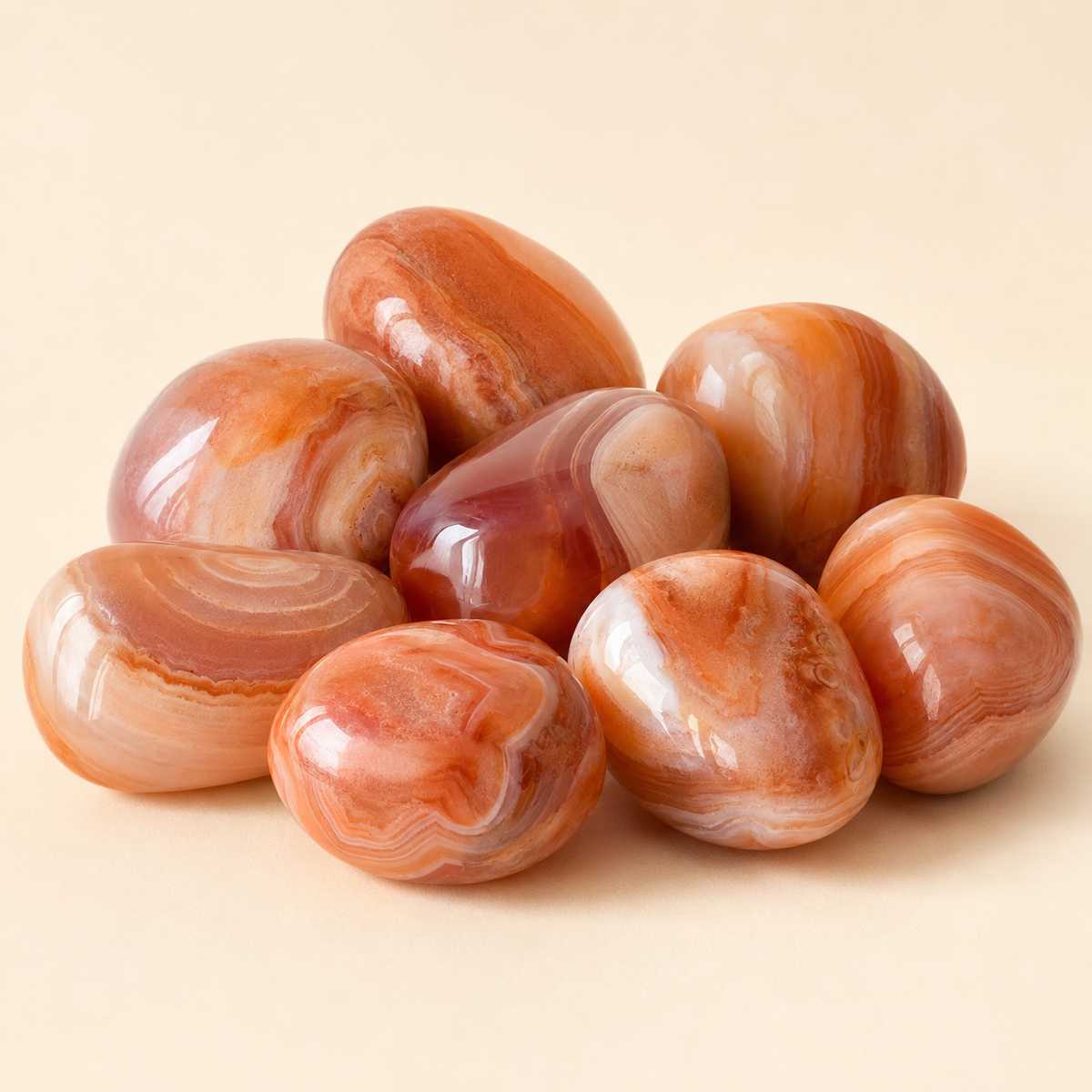Red Sulemani Agate Tumbled Crystals (Improves Physical and Mental Health) | Tumbled Stones & Chips | Wiccan Center