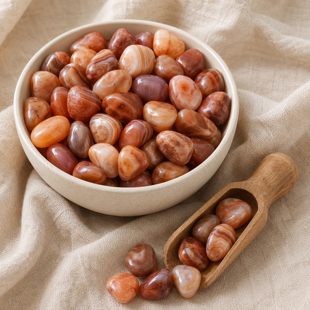 Red Sulemani Agate Tumbled Crystals (Improves Physical and Mental Health) | Tumbled Stones & Chips | Wiccan Center