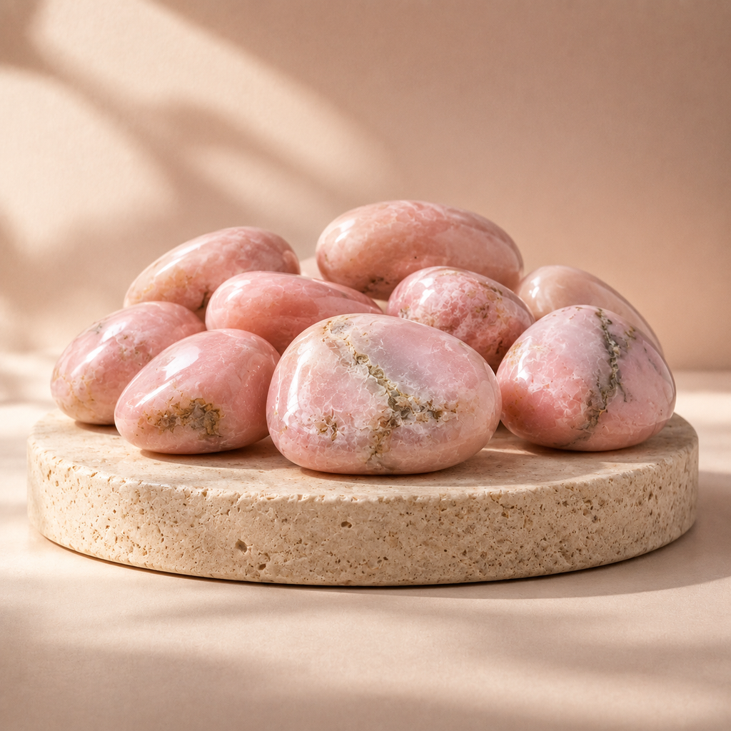 Pink Opal Tumbled Crystals (Mastering Fear and Wisdom)
