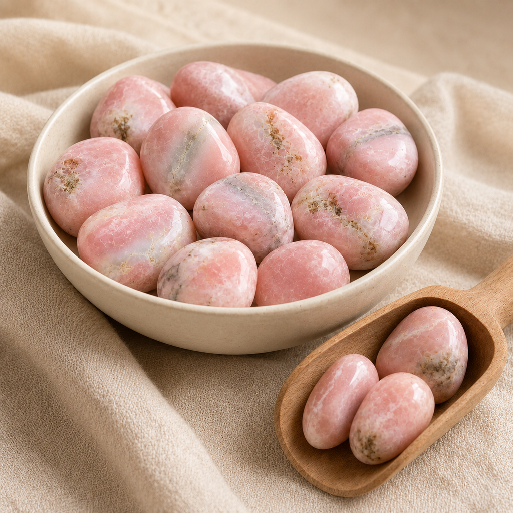 Pink Opal Tumbled Crystals (Mastering Fear and Wisdom)