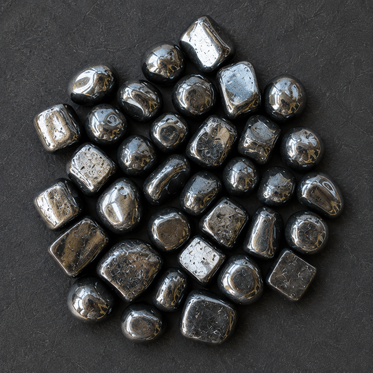Hematite Tumbled Crystals (Focus and Strength)