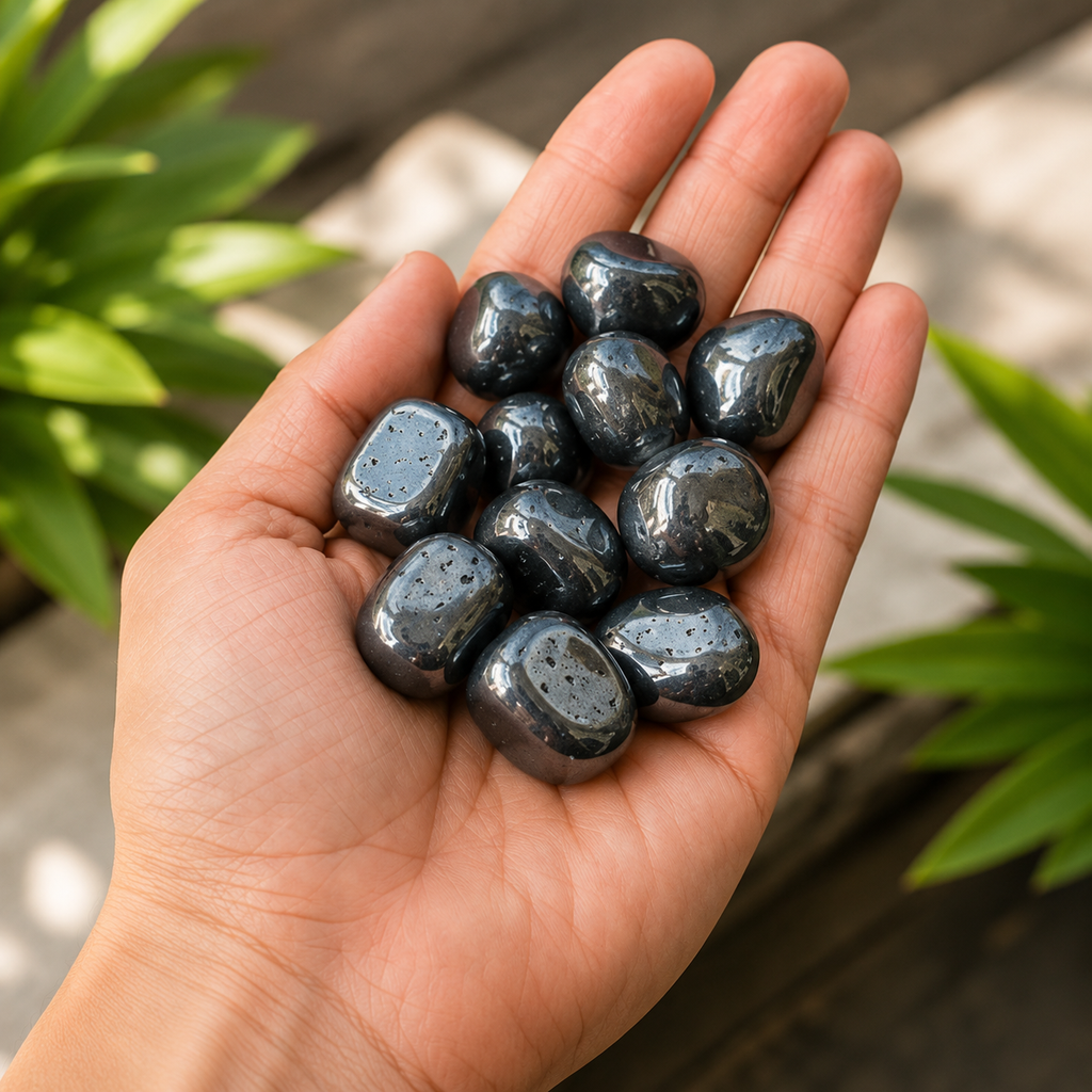 Hematite Tumbled Crystals (Focus and Strength)
