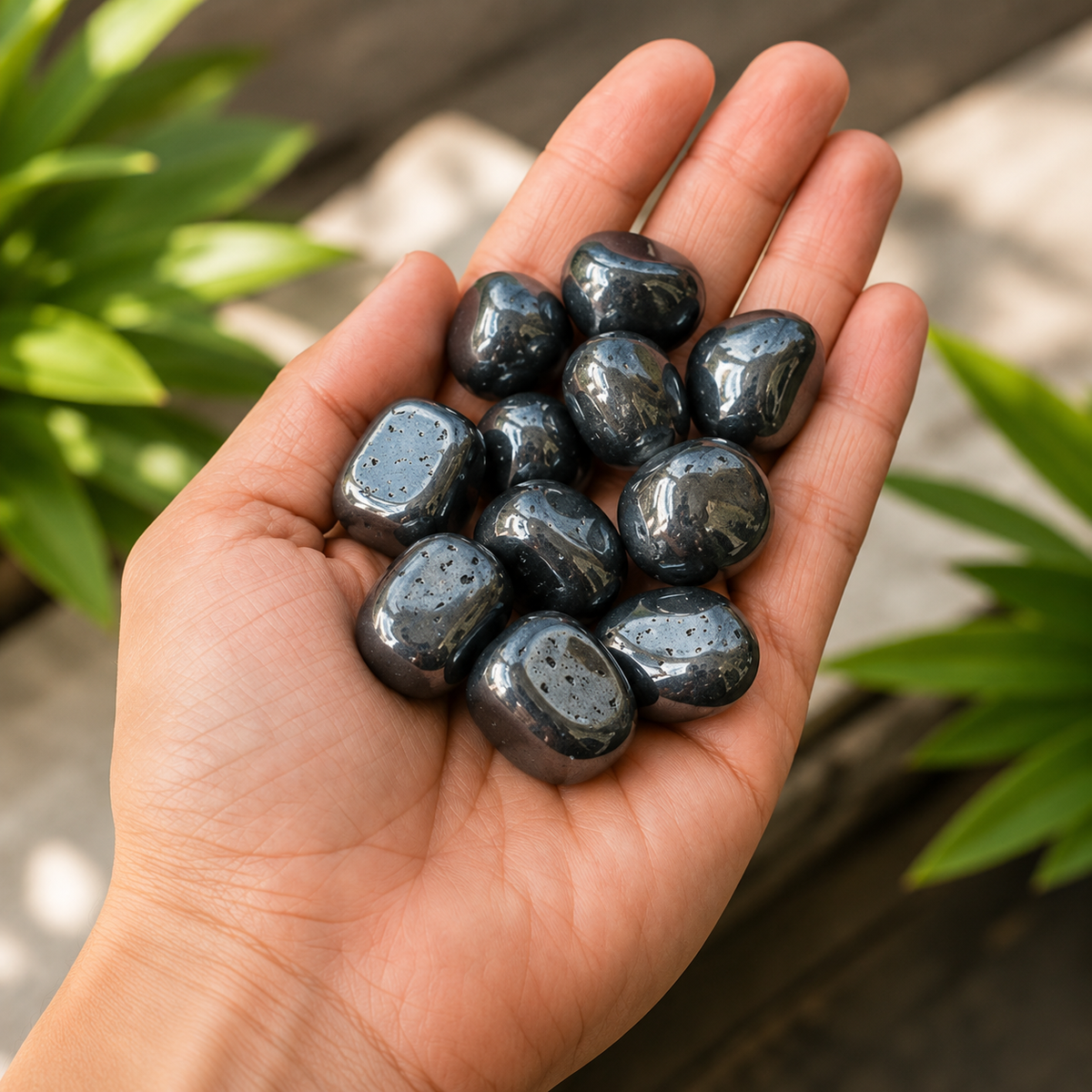 Hematite Tumbled Crystals (Focus and Strength)