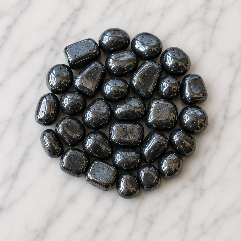 Hematite Tumbled Crystals (Focus and Strength)