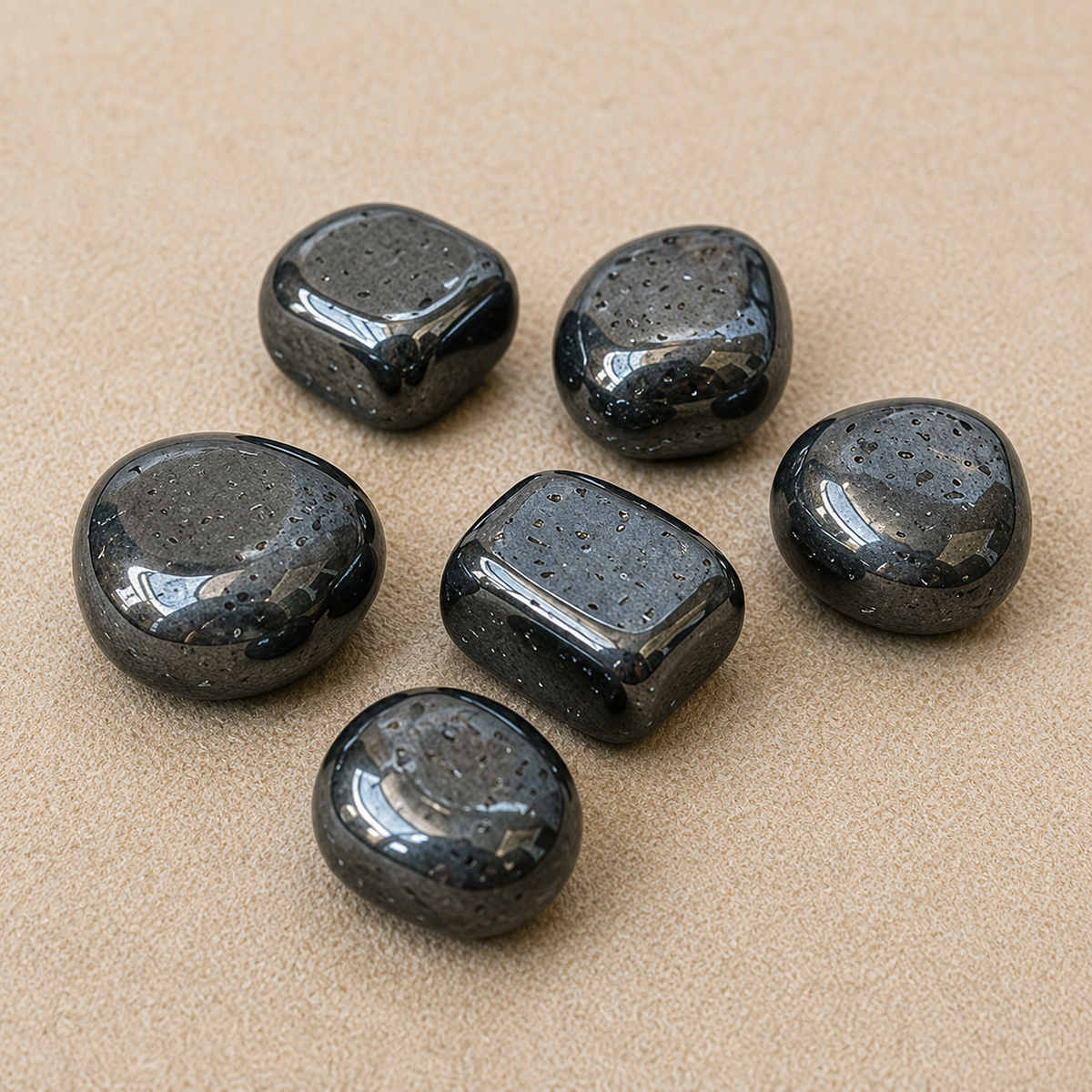 Hematite Tumbled Crystals (Focus and Strength)