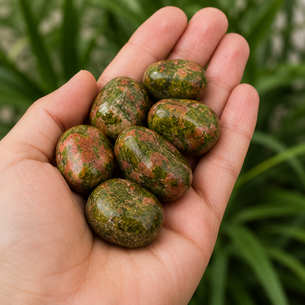Unakite Tumbled Crystals (Self Discovery and Wisdom )