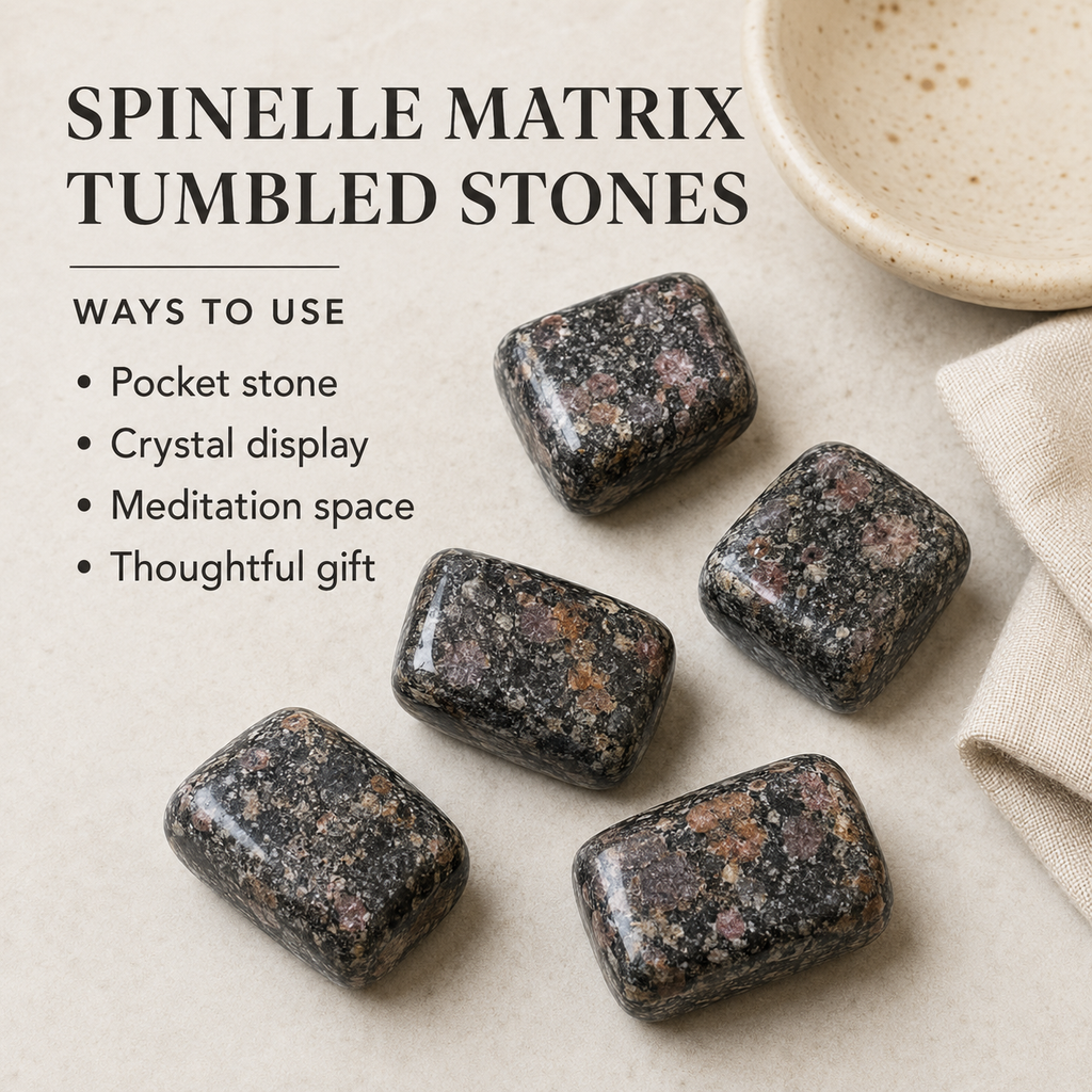 Spinelle Matrix Tumbled Crystals(Physical Strength and Promotes Longevity)