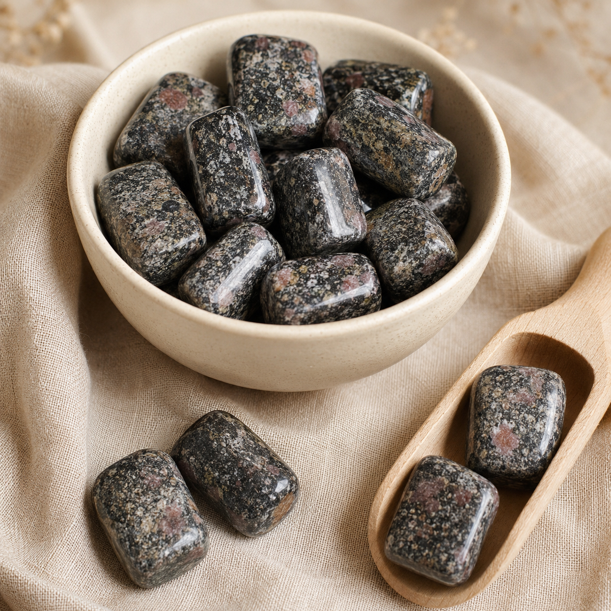 Spinelle Matrix Tumbled Crystals(Physical Strength and Promotes Longevity)