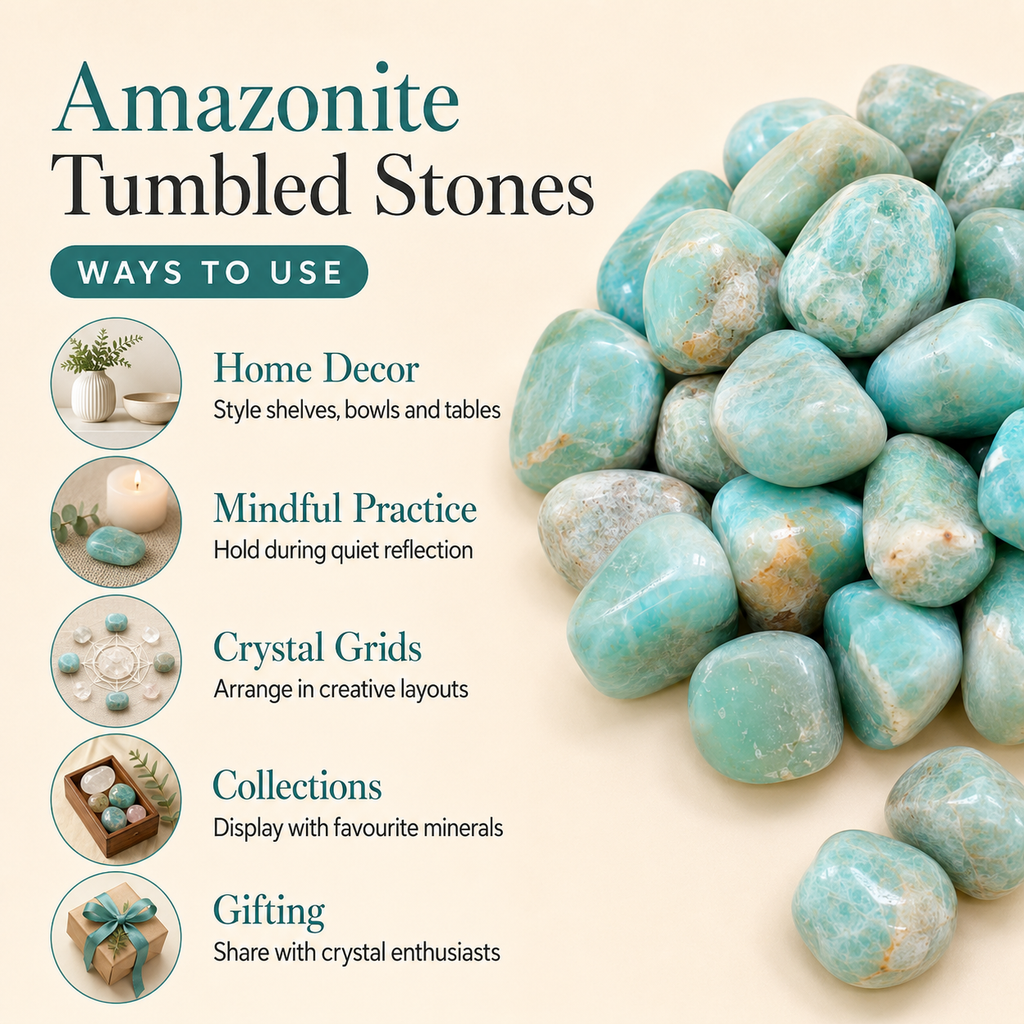 Amazonite Tumbled Crystals(Alignment Of Chakra & Breaking Addictions)