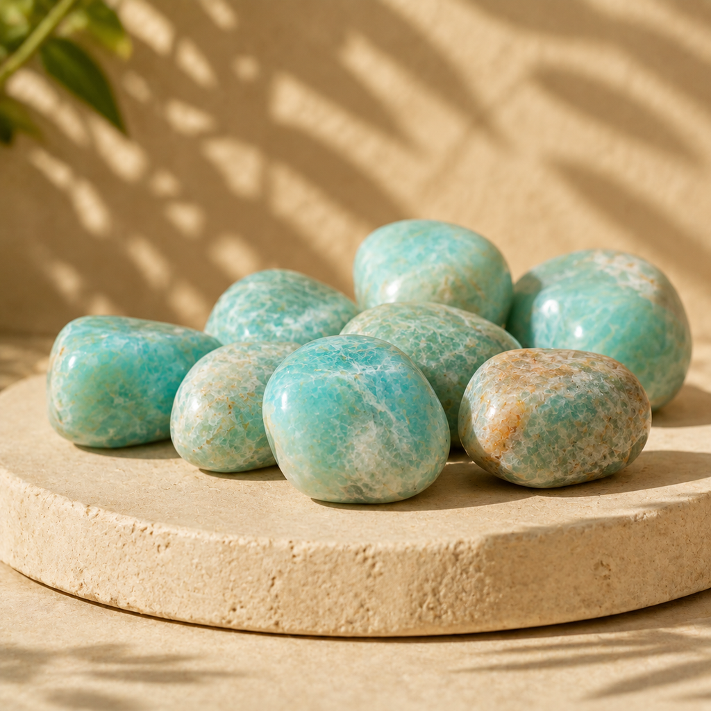 Amazonite Tumbled Crystals(Alignment Of Chakra & Breaking Addictions)