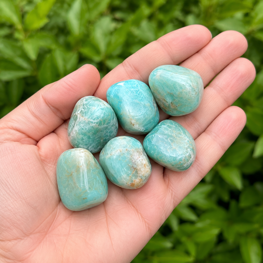 Amazonite Tumbled Crystals(Alignment Of Chakra & Breaking Addictions)