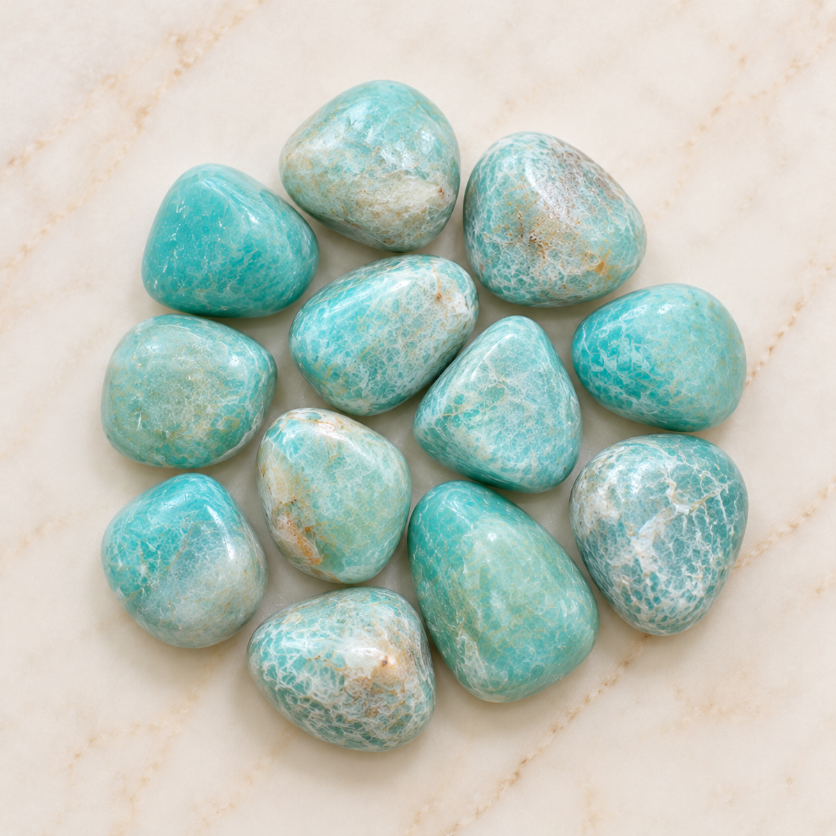Amazonite Tumbled Crystals(Alignment Of Chakra & Breaking Addictions)