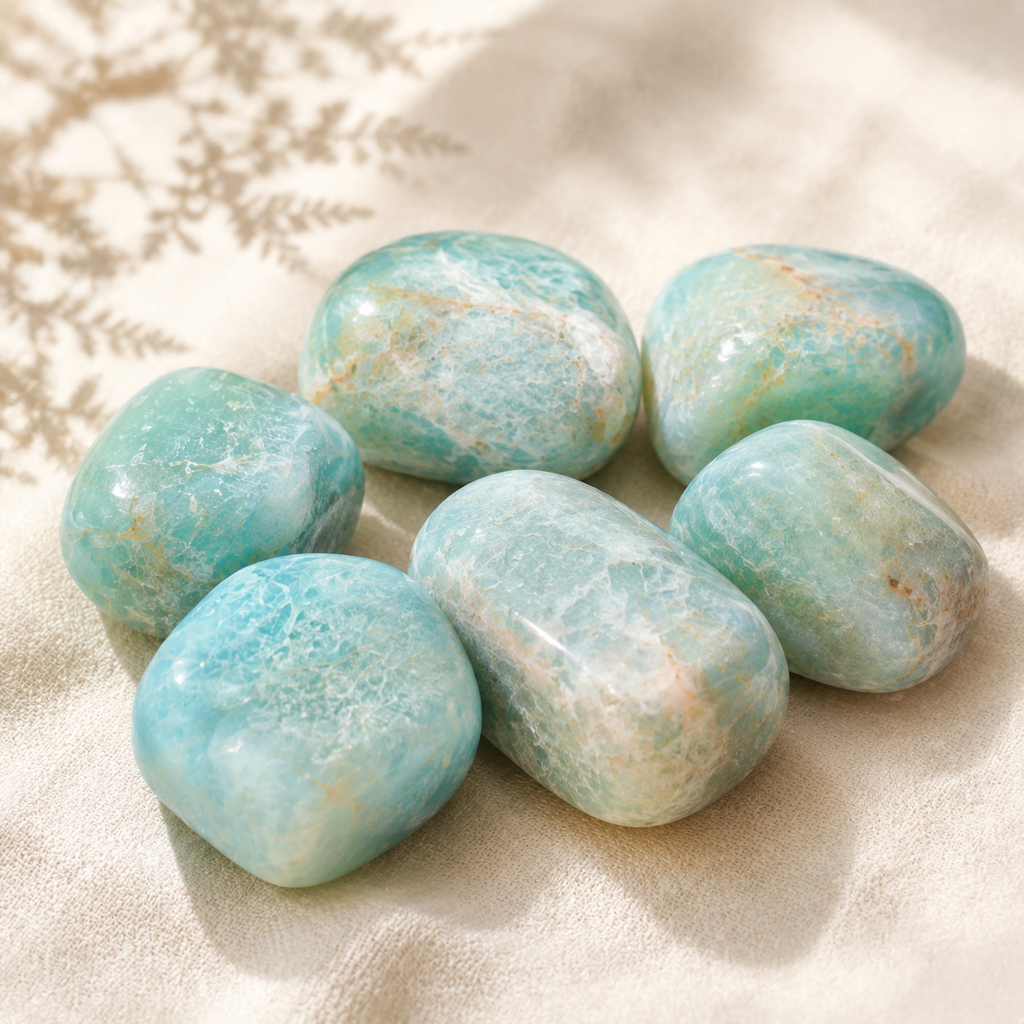 Amazonite Tumbled Crystals(Alignment Of Chakra & Breaking Addictions)