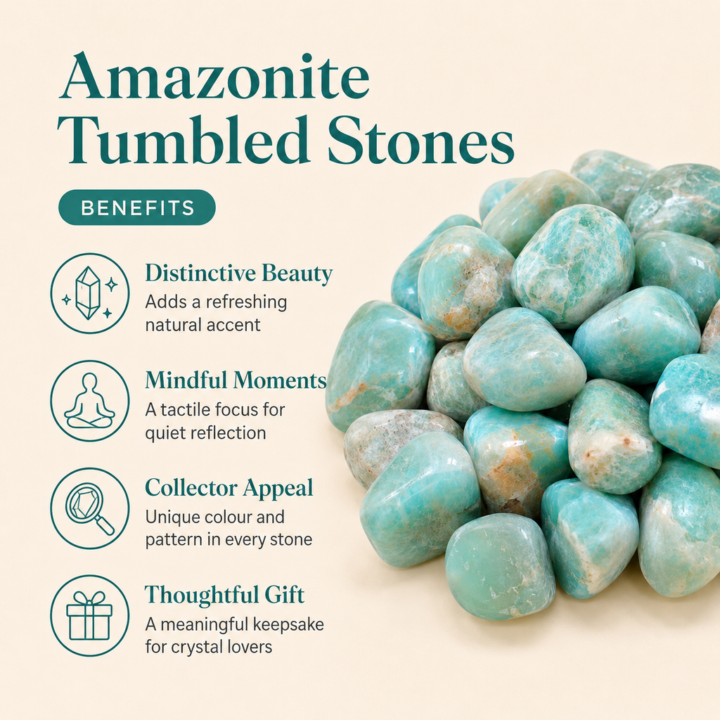 Amazonite Tumbled Crystals(Alignment Of Chakra & Breaking Addictions)